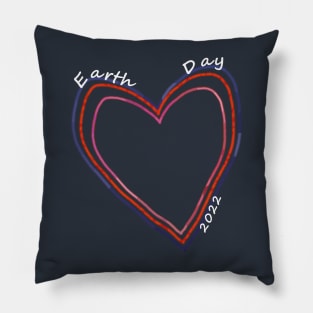 Earth Day Hearts 2022 Pillow