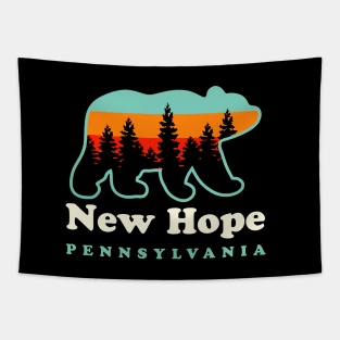 New Hope Pennsylvania Hiking Camping Bear Tapestry