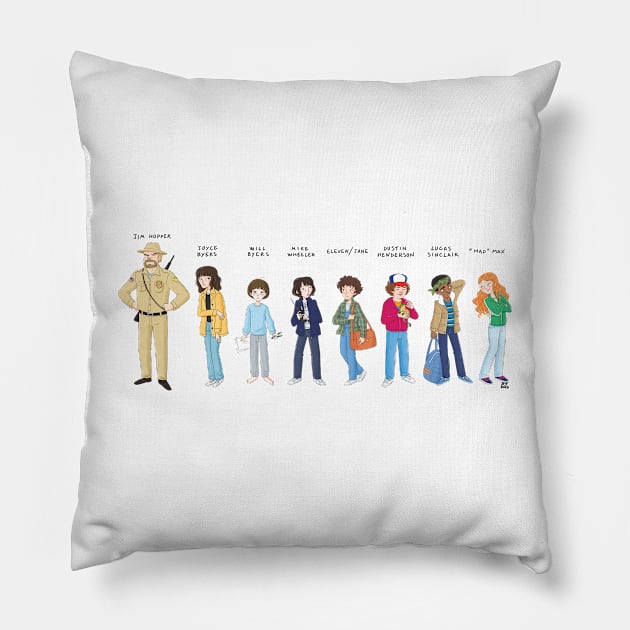 Stranger Things portrait Pillow by Roby-boh