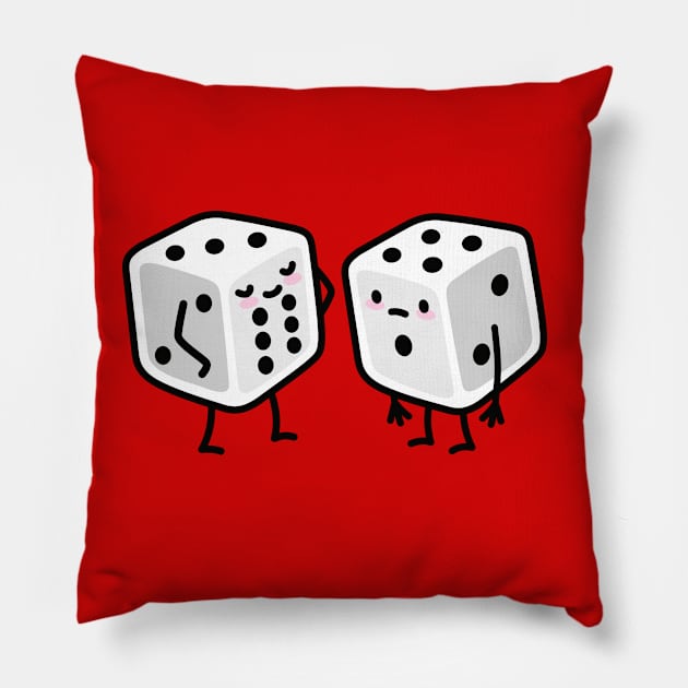 Funny gym dices Six pack abs workout bodybuilding Pillow by LaundryFactory