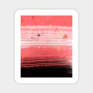 Abstract Landscape Red Black Magnet