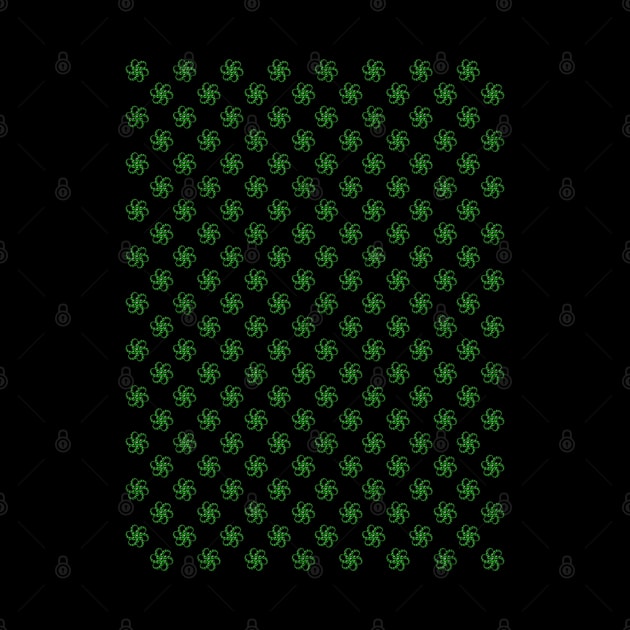 Yin Yang Design - Green Color Spider Pattern by The Black Panther