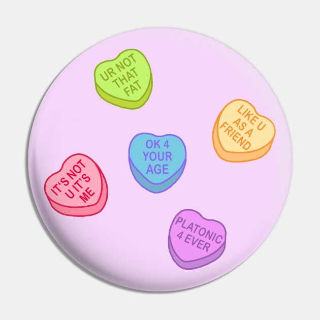 onversation Hearts - Disfuctional Sticker Pack - Valentines Day Pin by NOSSIKKO