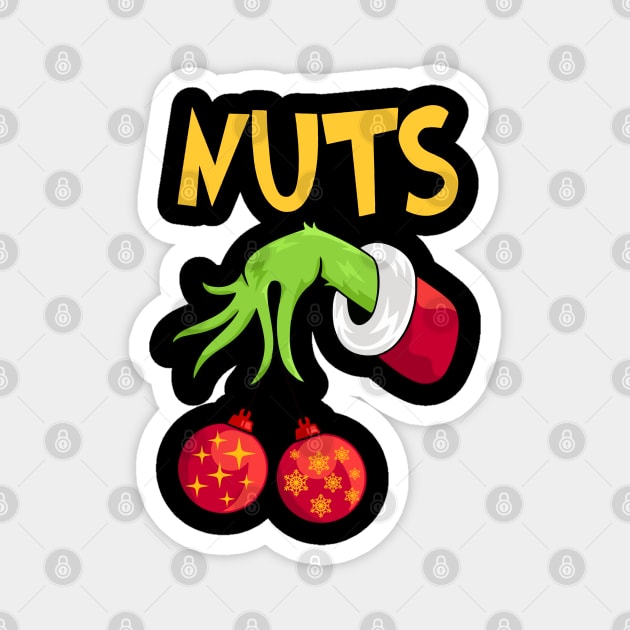 Chest Nuts Matching Chestnuts Funny Christmas Couples Nuts Magnet by Chea Shepherd