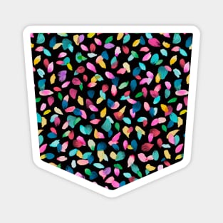 Pocket - PETALS BLACK MULTICOLORED Magnet