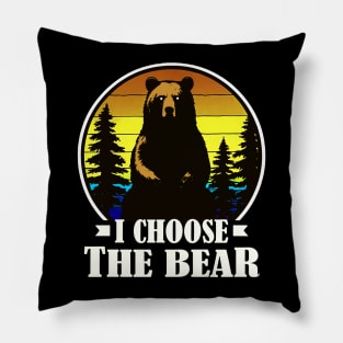 Retro I Choose The Bear Pillow