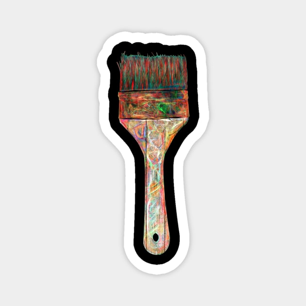 Paintbrush Up Magnet by crunchysqueak