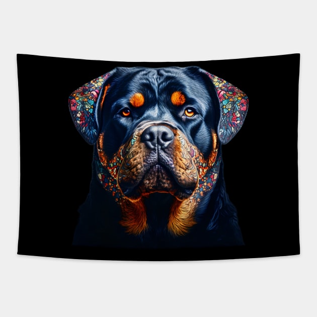 Rottweiler Ai generated Tapestry by Freedomink