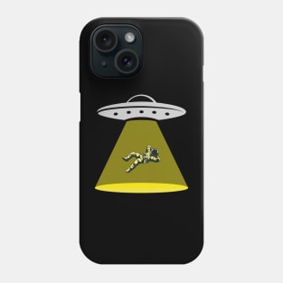 Alien Invasion with ufo and space human Phone Case