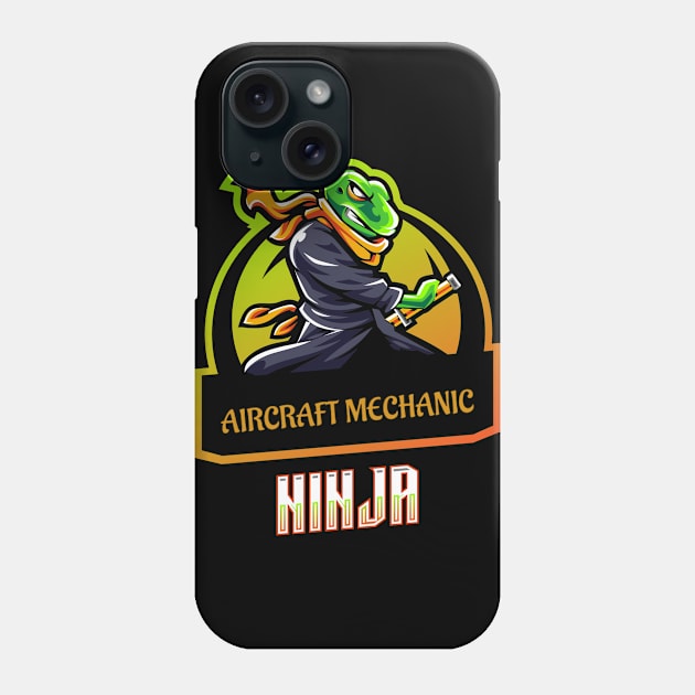 Aircraft Mechanic Ninja Phone Case by ArtDesignDE