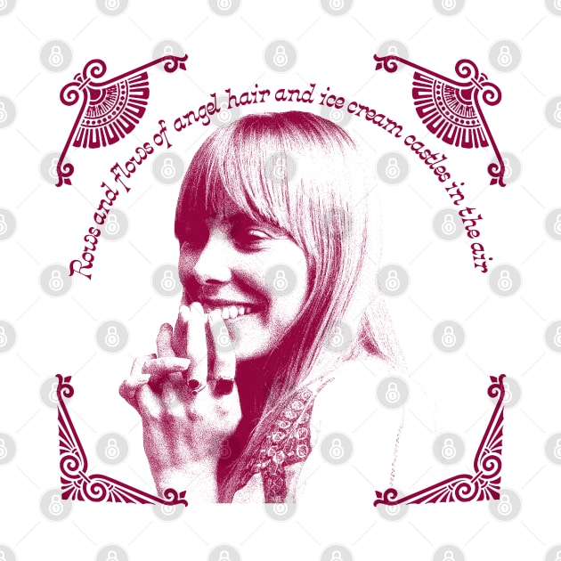 Joni Mitchell / Retro 1970s Style Fan Art Design by DankFutura