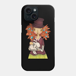 Lady with Rabbit Phone Case