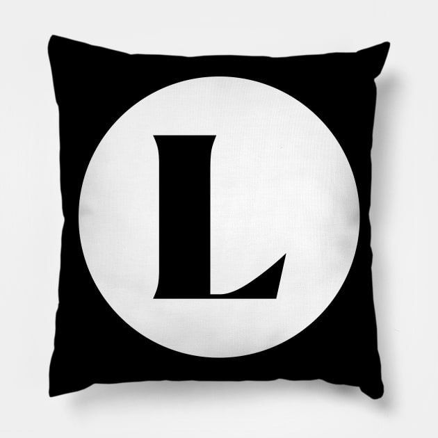 L (Letter Initial Monogram) Pillow by n23tees