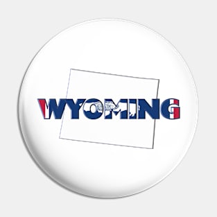 Wyoming Colored State Letters Pin