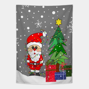 Merry Christmas Funny Santa Claus - Funny Santa Art Tapestry