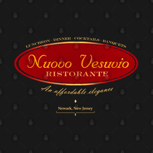 The Sopranos Nuovo Vesuvio - Beidseitig Bedruckt Homme T-Shirt Manches Courtes Noir S