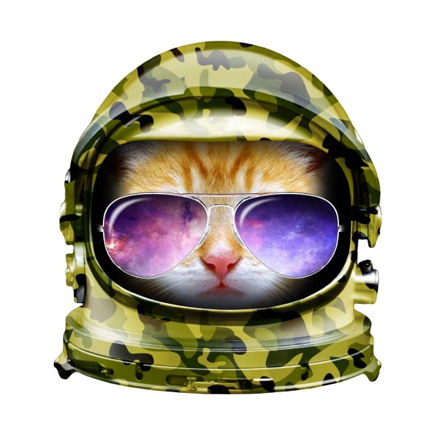 Kitty in Space Green Camo Edition by tonydesign