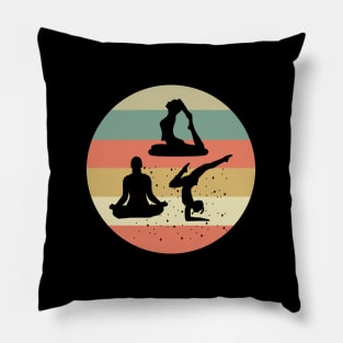 Yoga vintage Pillow