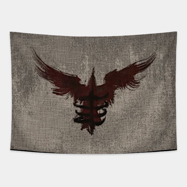 Fallout Tapestry 6 - Blood Eagles Flag Tapestry by Cleobule