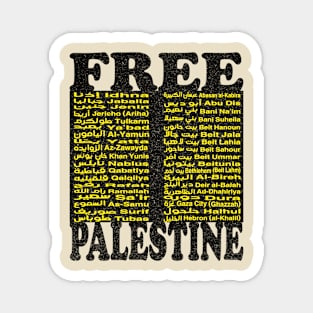 Free Palestine,Palestine cities, Palestine solidarity,Support Palestinian artisans,End occupation Magnet