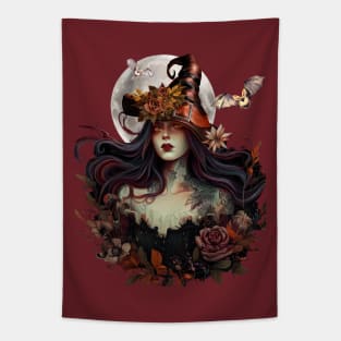 Dark Cottagecore Whimsigoth Witch Tapestry