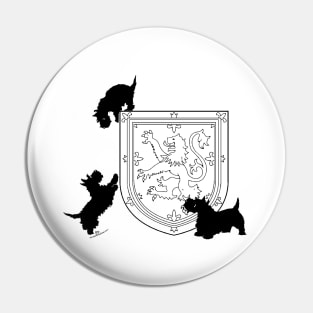 Scottish Terriers with Lion Rampant Pin