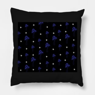 Under Mushroom Dark Tapestries Pillow