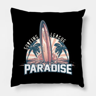 Surfing League Paradise Pillow