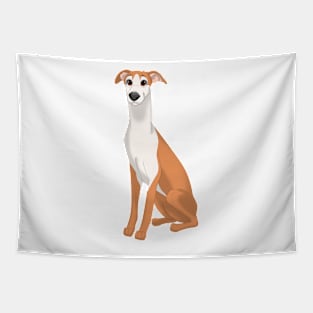 Red & White Whippet Dog Tapestry