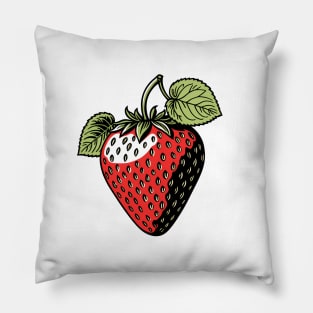 Simplicity of Sweet Red Strawberry Pillow