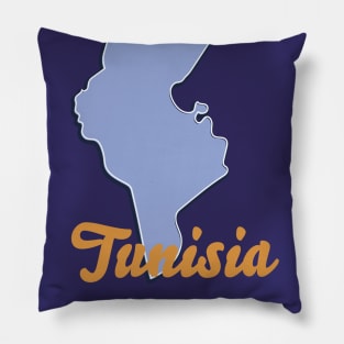 Tunisia Vintage travel poster. Pillow