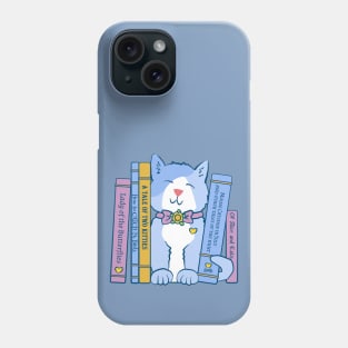 Kitten with Books Cute Cat with Literature Phone Case