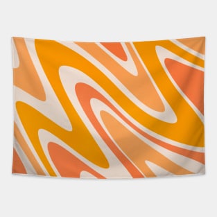 Abstract Tangerine Orange Yellow Pattern Cute Retro Tapestry