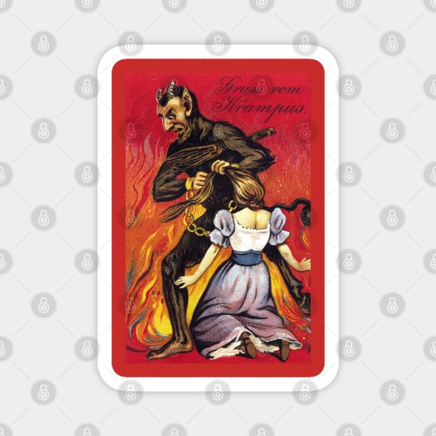 Gruss Vom Krampus Magnet by The Curious Cabinet