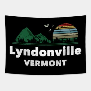 Mountain Sunset Flying Birds Outdoor Lyndonville Vermont Tapestry