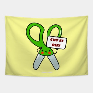 Cut It Out - Cute Scissor Pun Tapestry