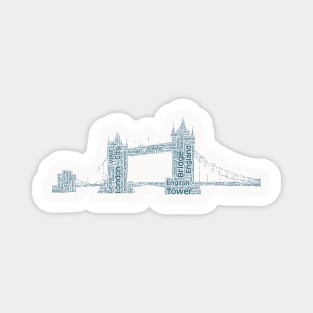 Tower Bridge Travel Text Word Cloud Magnet