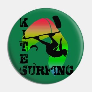 Kite Surfing WIth Freestyle Kitesurfer And Kite 8 Pin