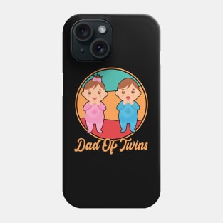 Dad Of Twins Classic Overachiever Fathers Day Twin Parents Phone Case