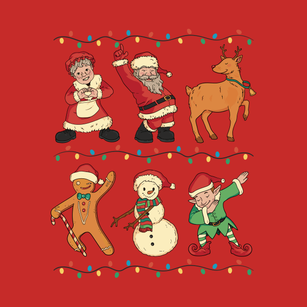 Dancing Christmas Characters // Dabbing Flossing Santa, Mrs Claus, Rudolph & more by SLAG_Creative