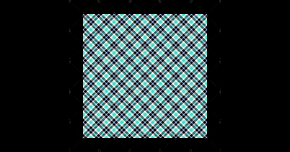 Green and blue plaid Pattern Plaid Pattern Sticker TeePublic