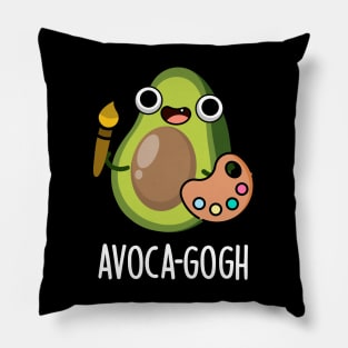 Avoca-gogh Cute Avocado Artist Pun Pillow