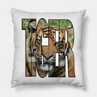 TIGER Letters & Tiger Portrait: A Creative Harmony Pillow