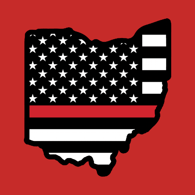 Thin Red Stripe  Ohio Flag by DarkwingDave