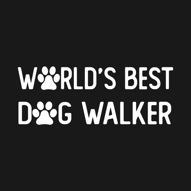 world's best dog walker world dogs gift by T-shirt verkaufen