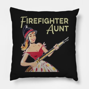 Firefighter Aunt 1950s Vintage Pillow