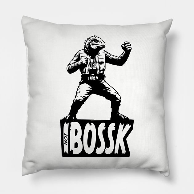 Not Bossk Pillow by AdmiralFlapPlak
