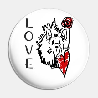 Love Hedgehog Pin