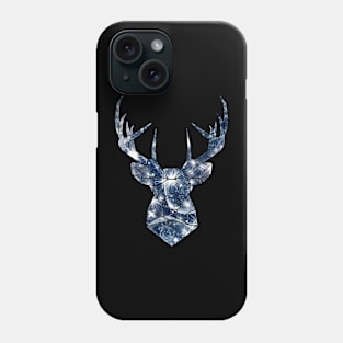 Blue Christmas Stag Phone Case