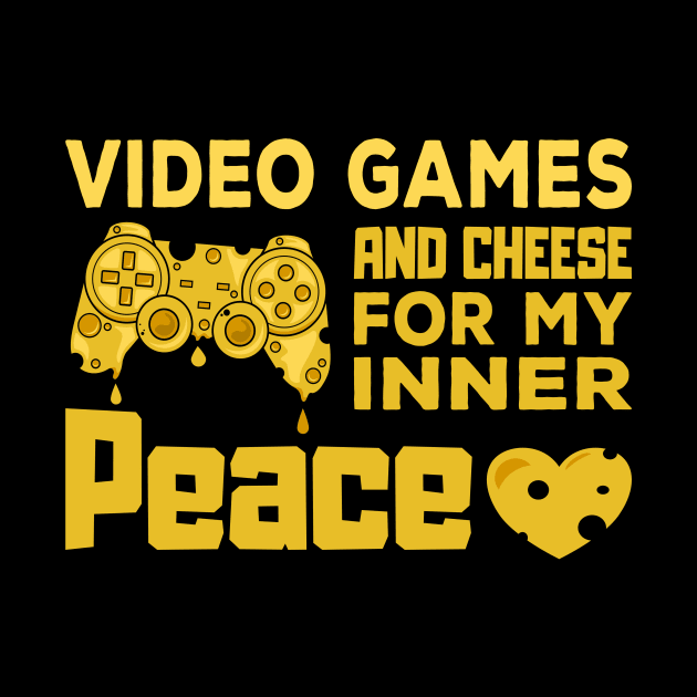 Video Games Gaming Cheese Love Gift by Lomitasu